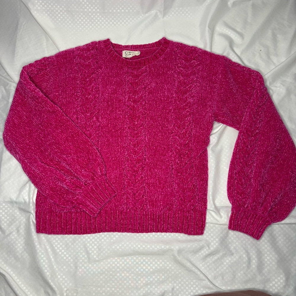 Jessica Simpson Fuchsia Cable Knit Sweater
